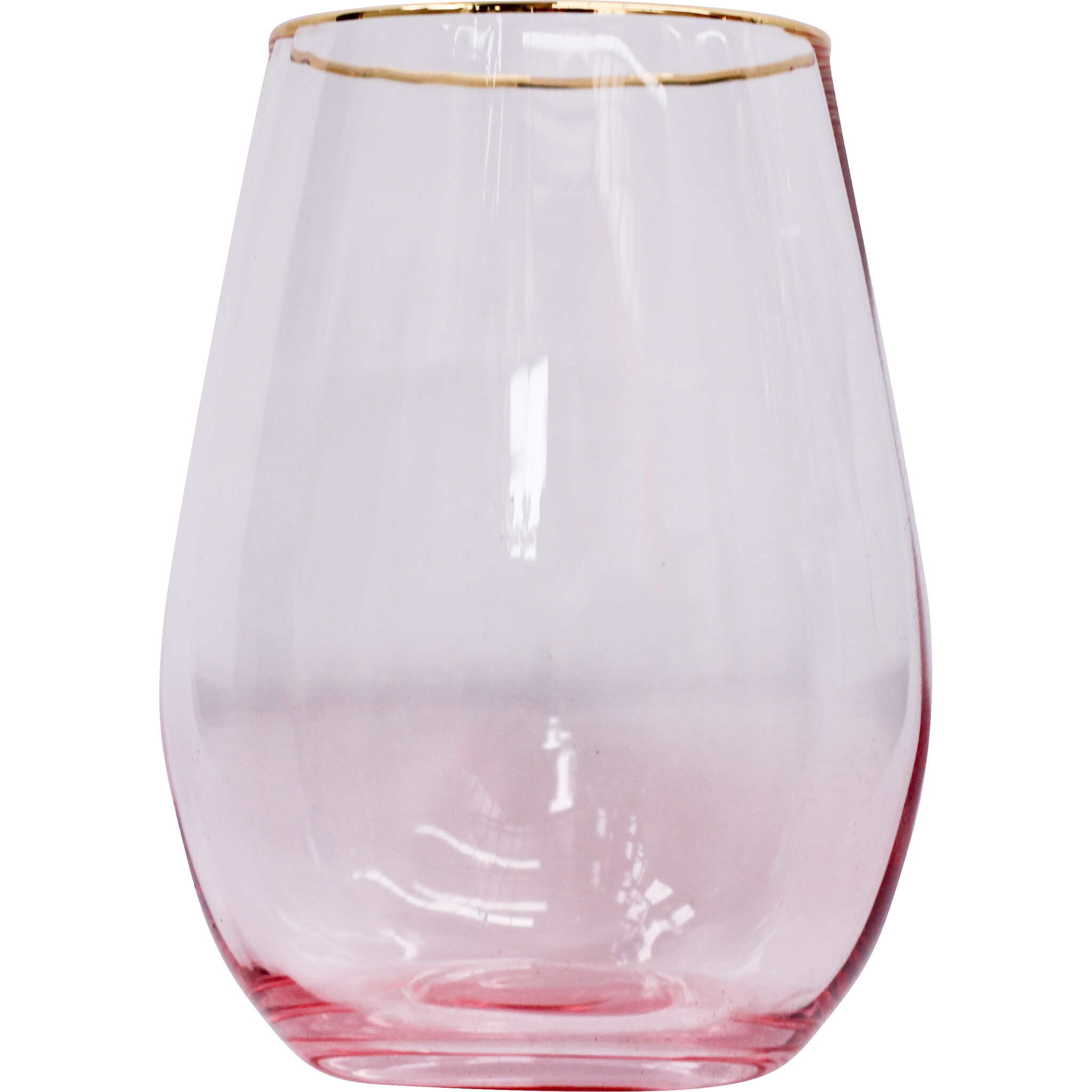 Water/Wine Glass Spray Rose/Gold