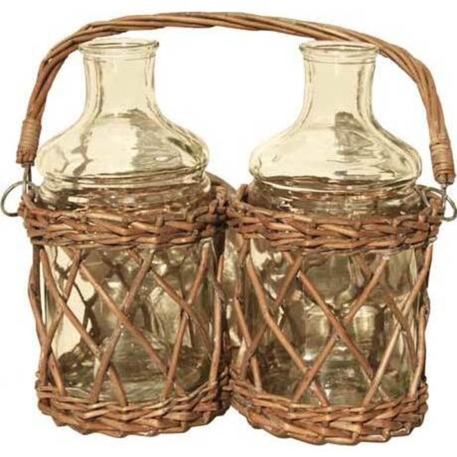 Bottles in Willow Basket