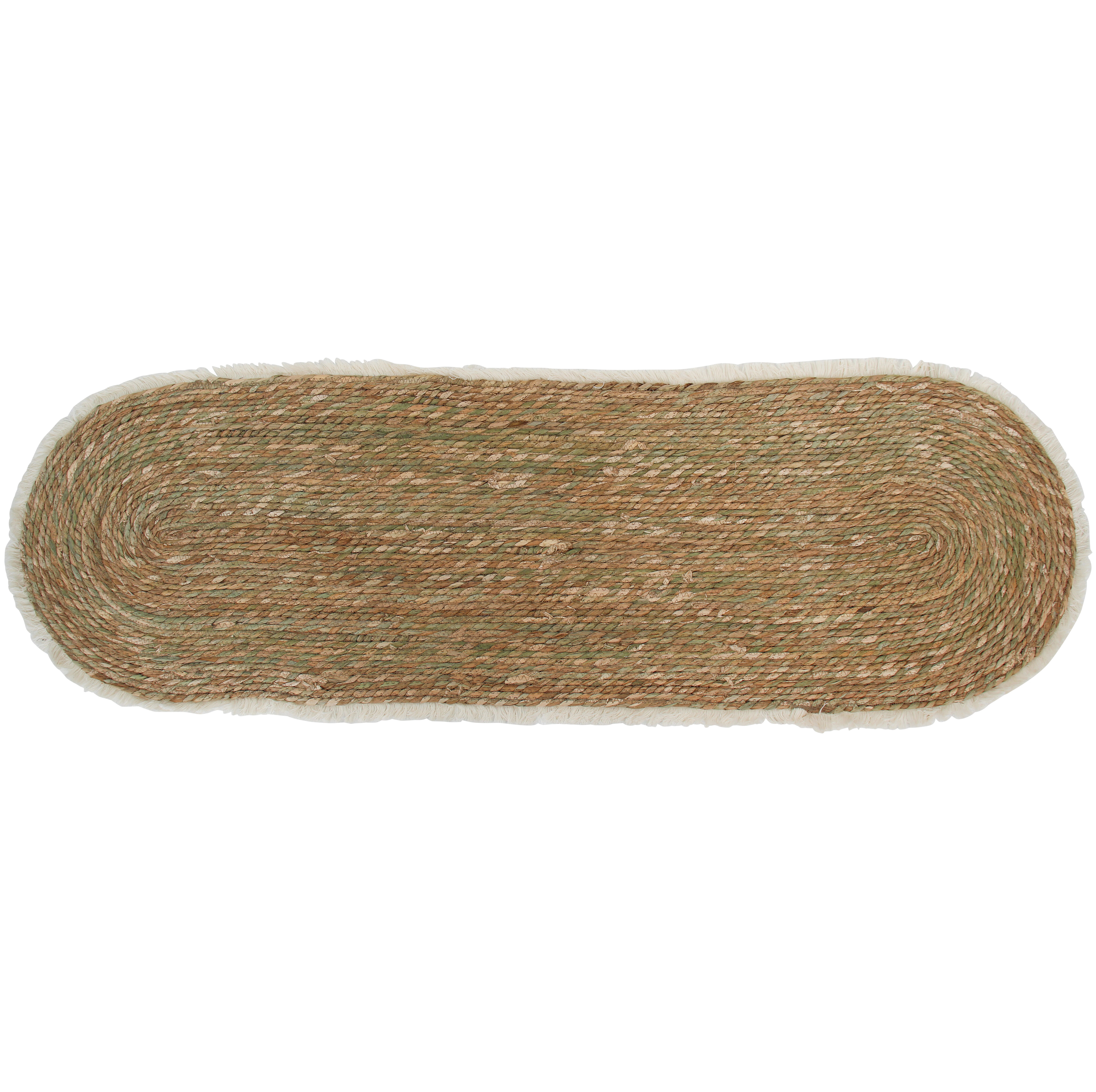 Rug Oval Natural Fringe Lrg