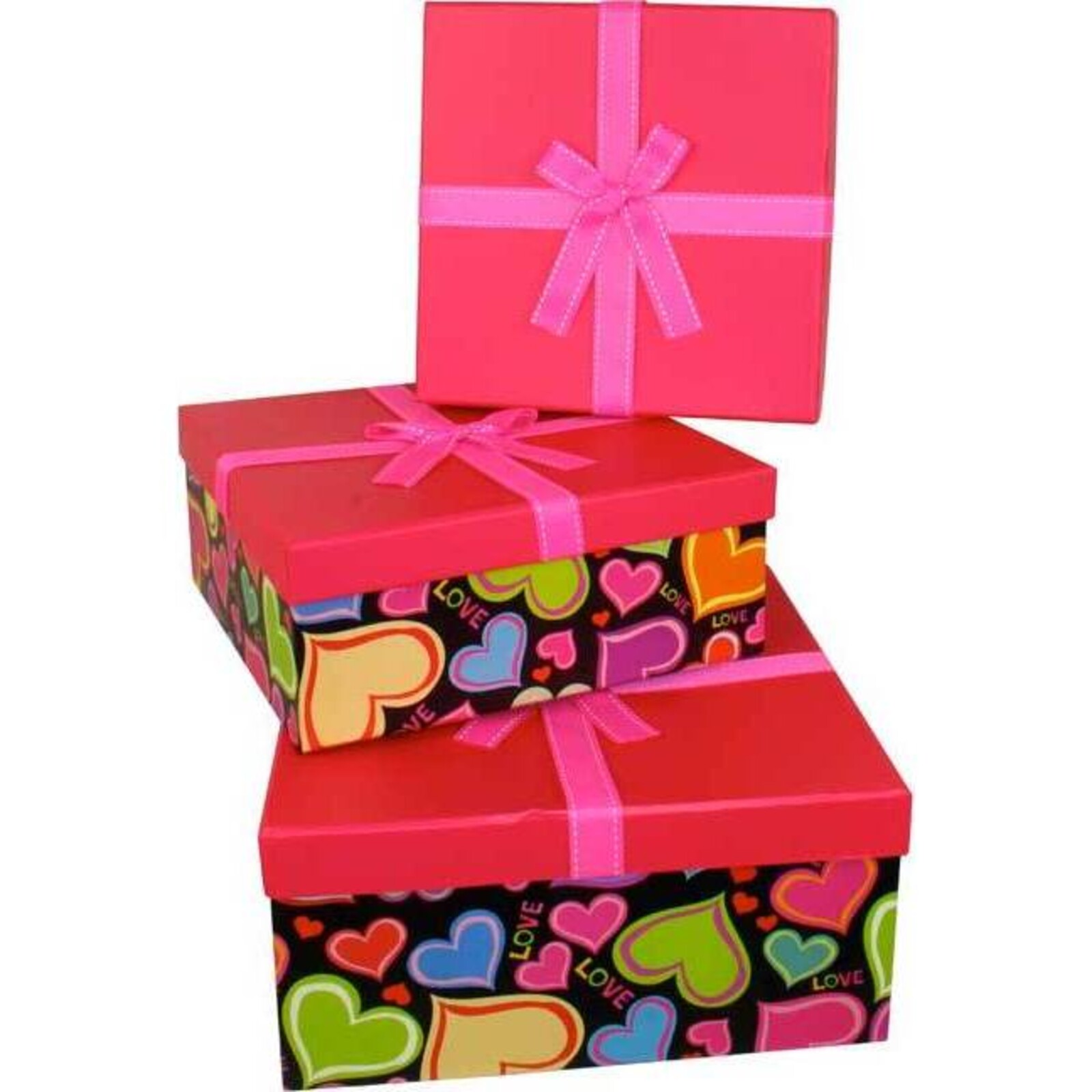 Boxes Coloured Hearts S/3