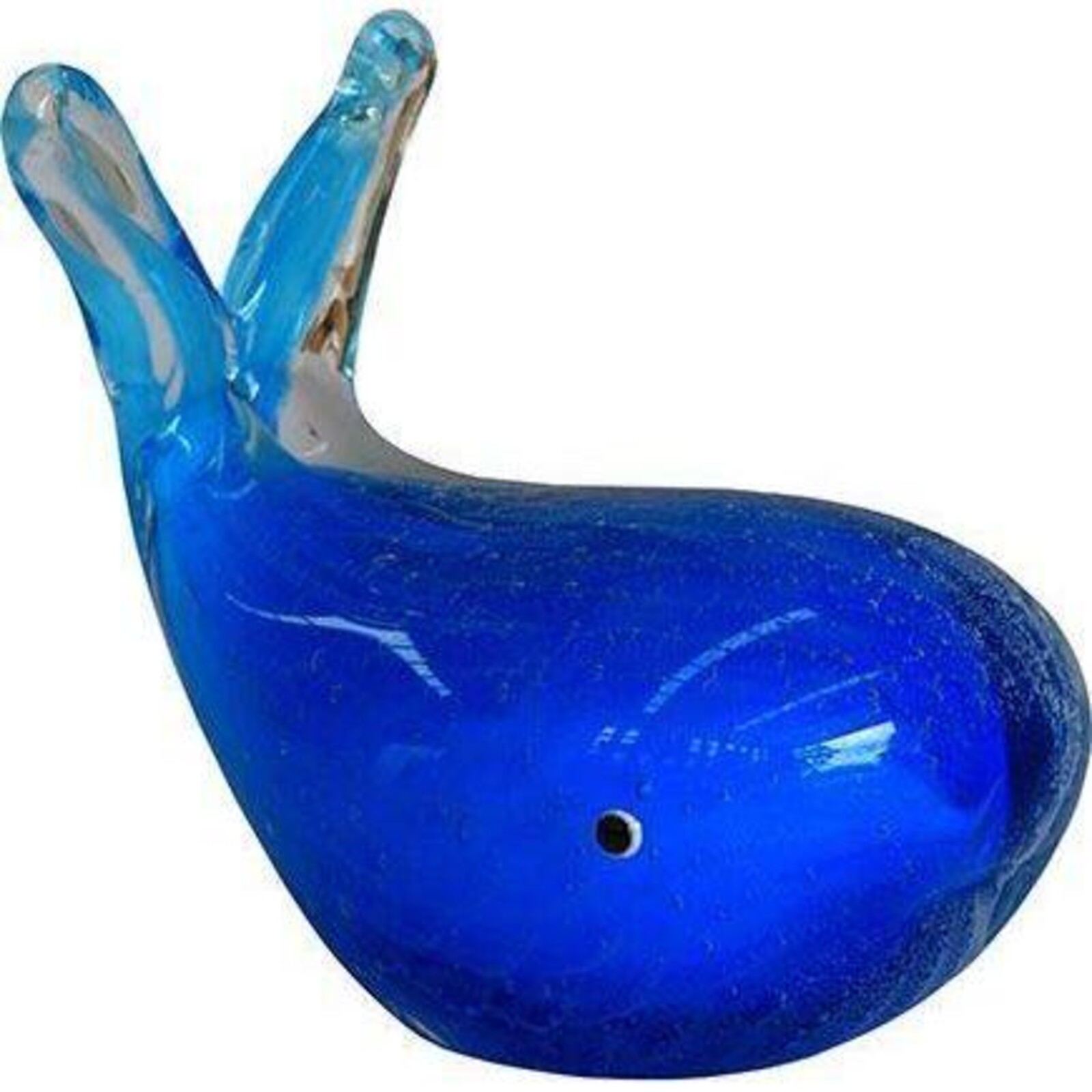 Glass Whale Blue