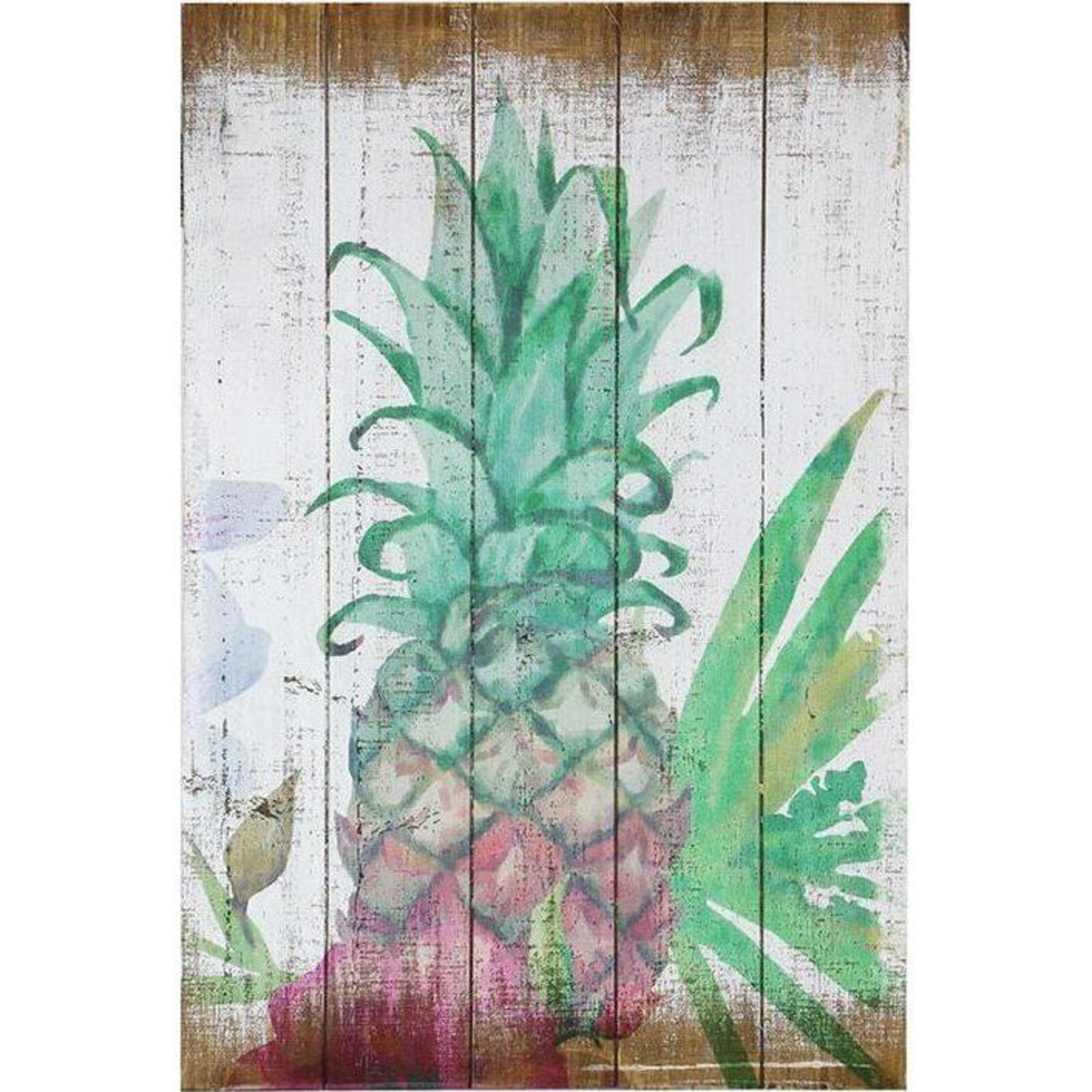 Wood Print Pineapple