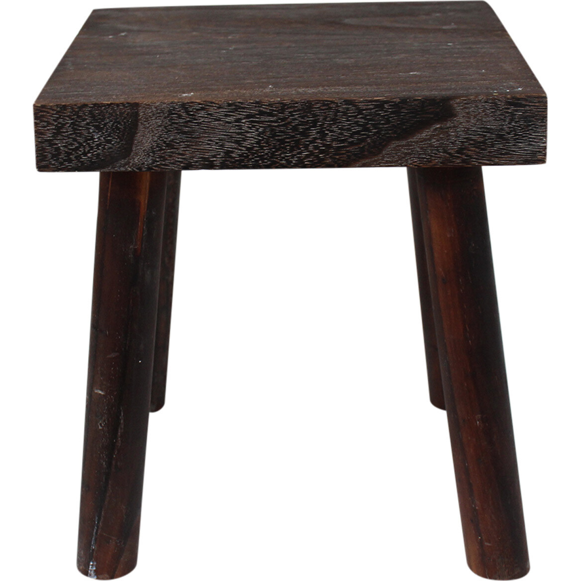 Wood Square Stool Lrg