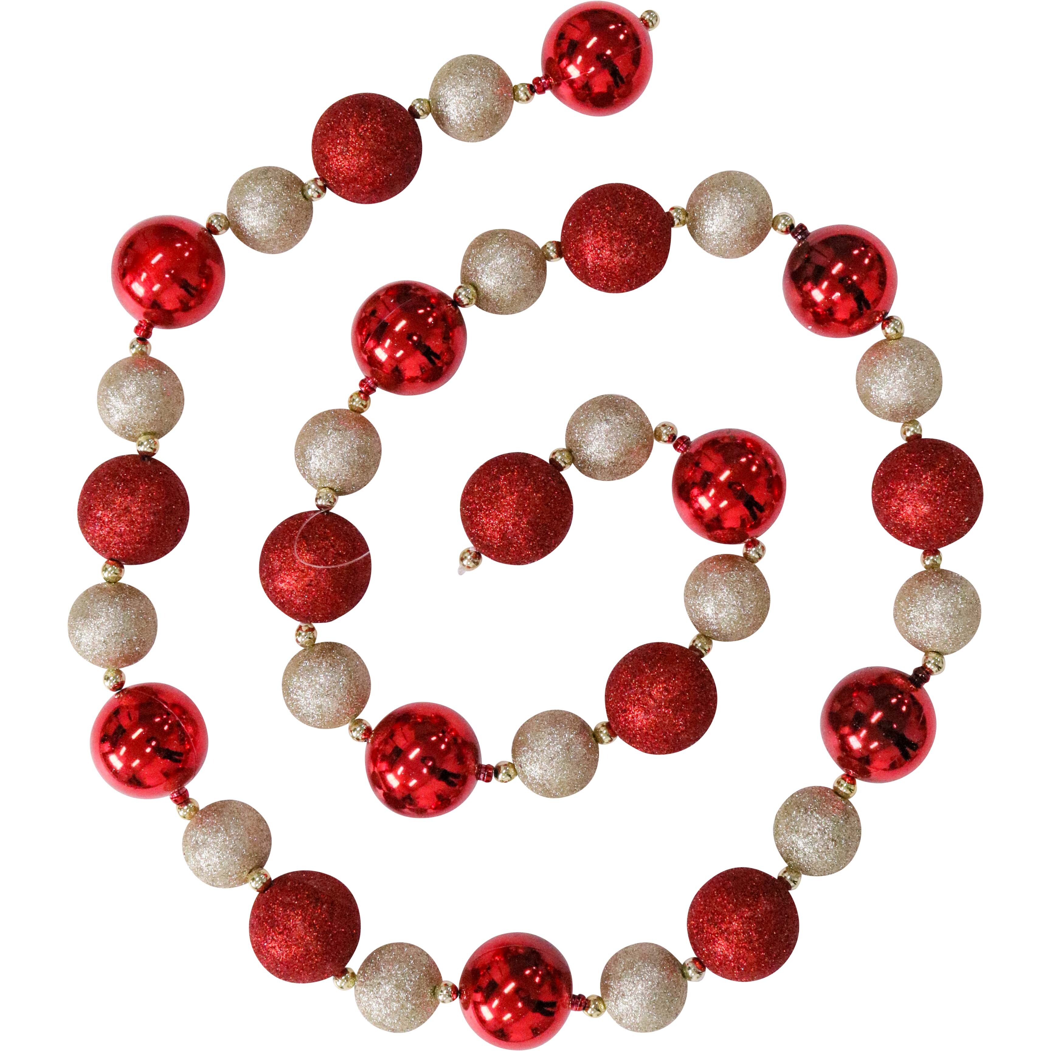 Bauble Garland Red/ Champagne