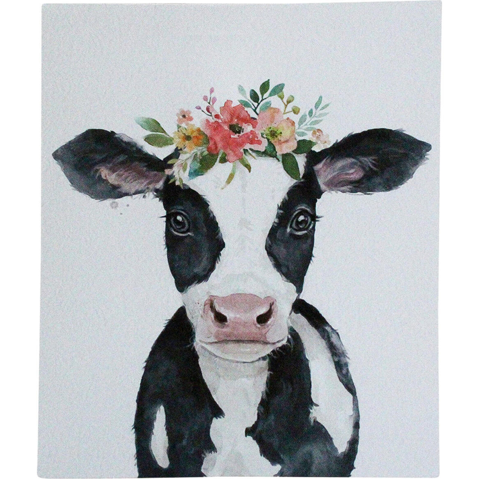 Canvas Mini Cow Flowers