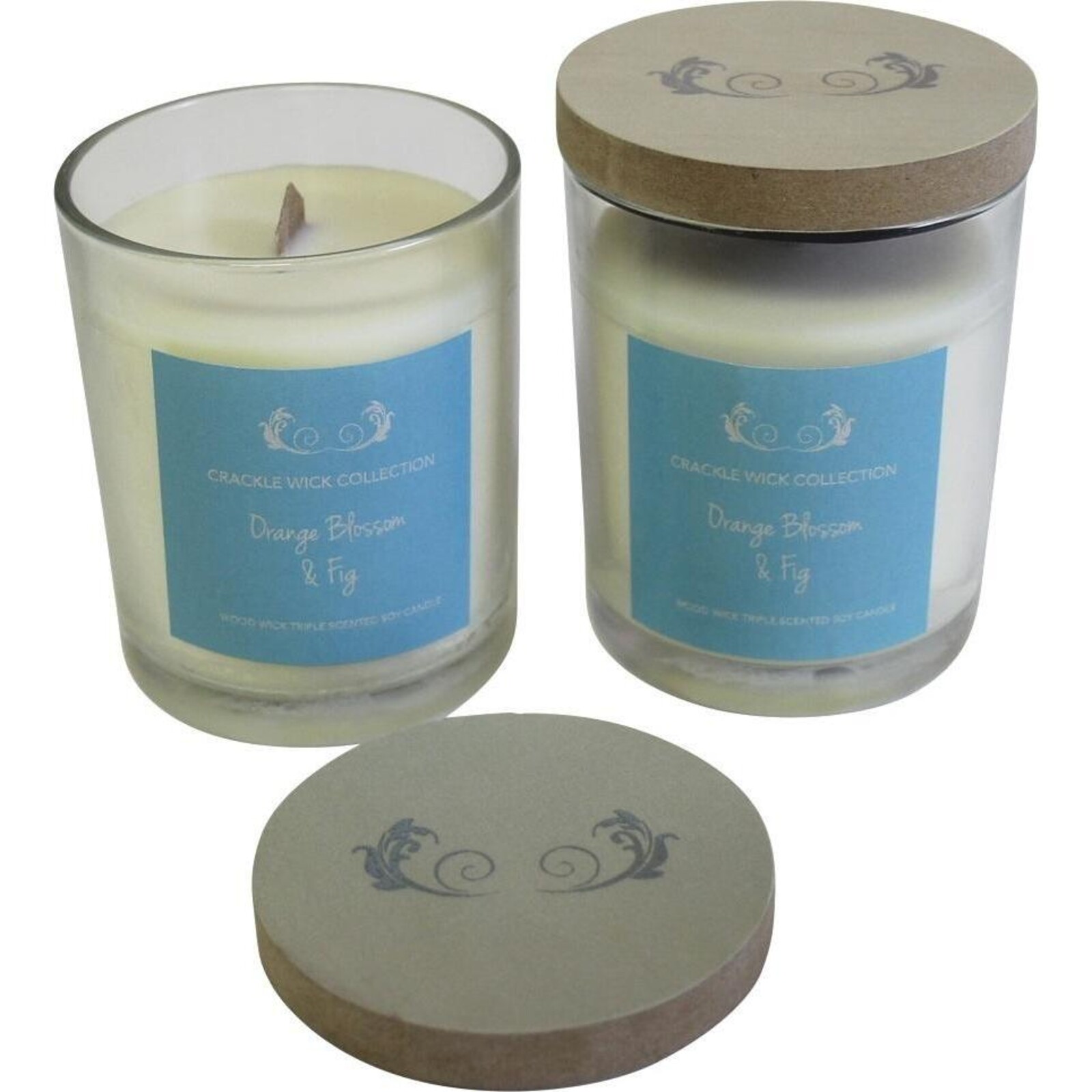 Candle Soy Crackle Wick Orange Blossom & Fig Sml