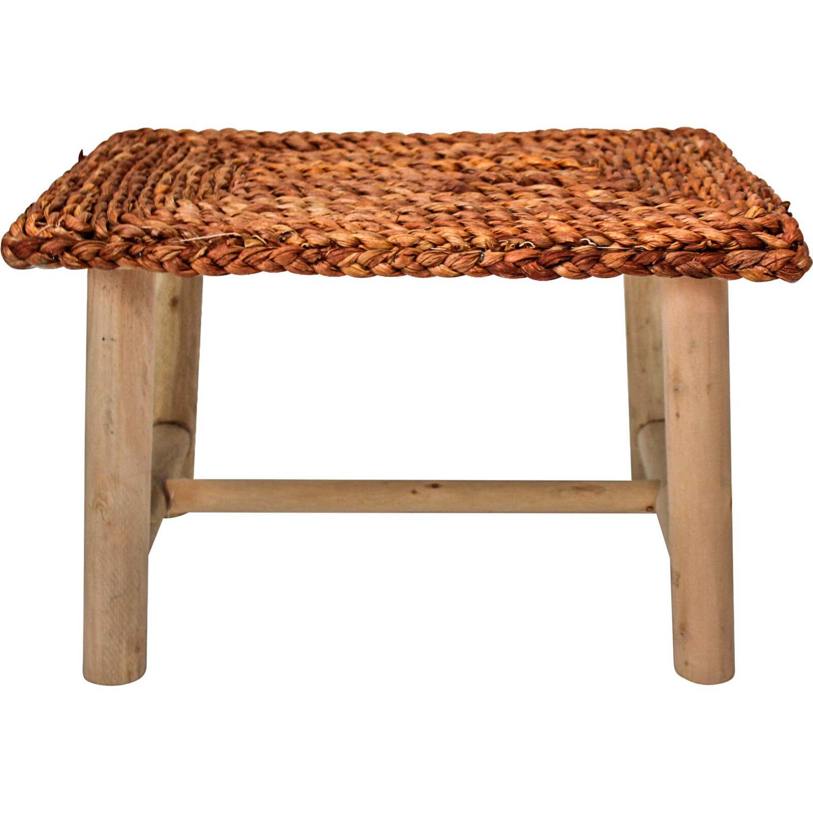 Woven Rect Stool Natural