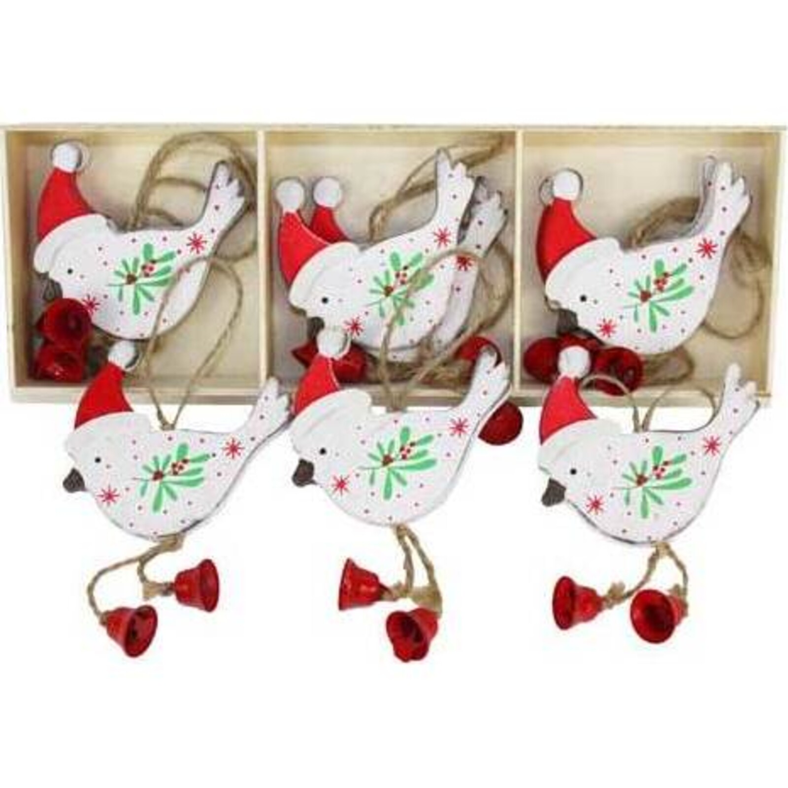 Hanging Santa Birds Set/9