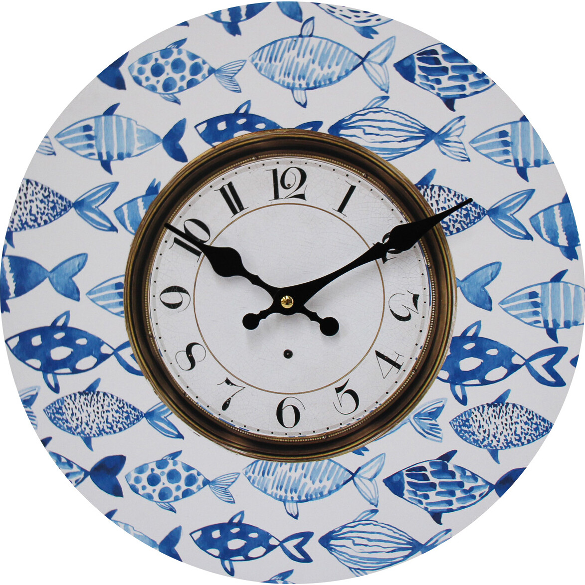 Clock Fish School 34cm