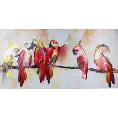 Canvas Gel Print Exotic Birds