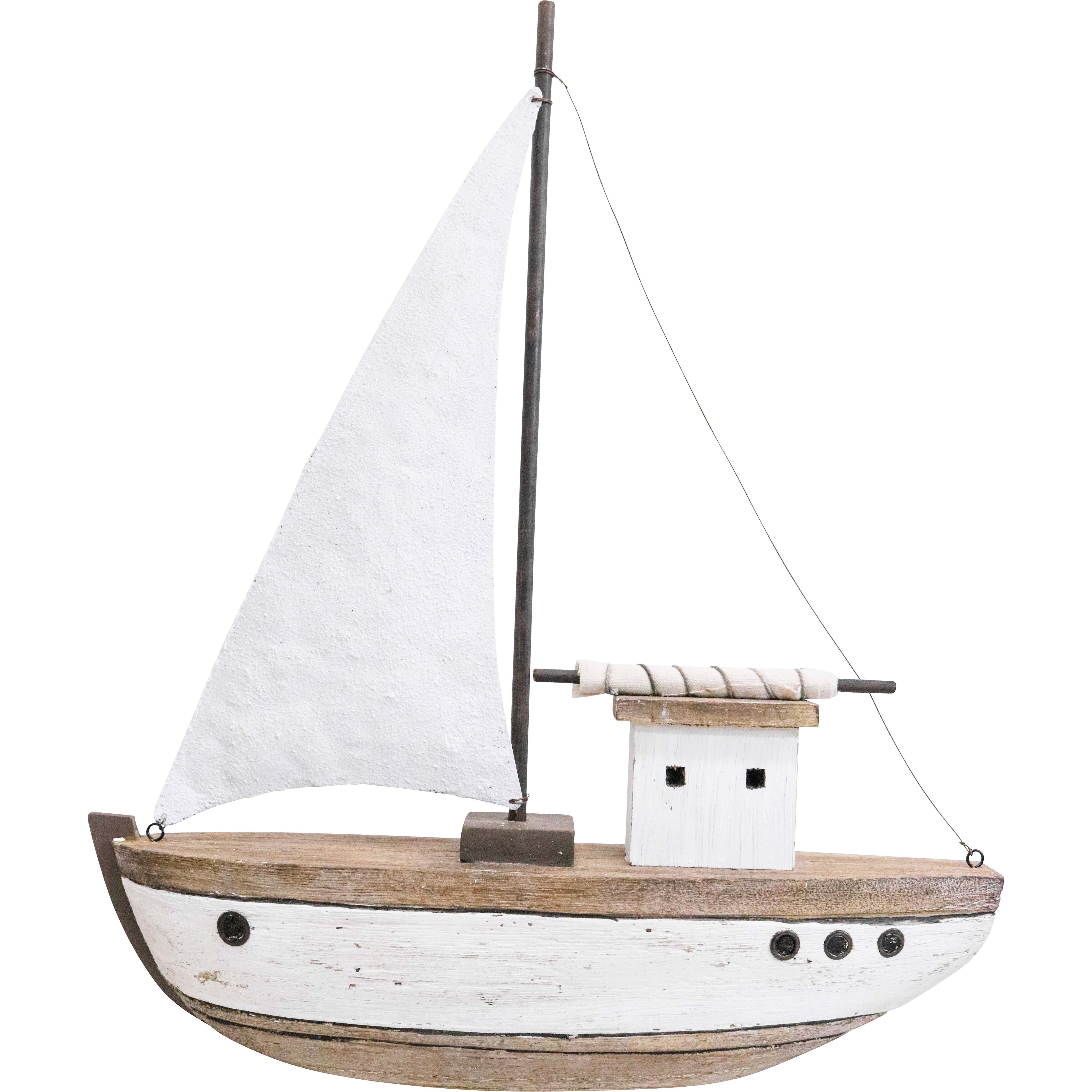 Sail Boat Lrg Rustic