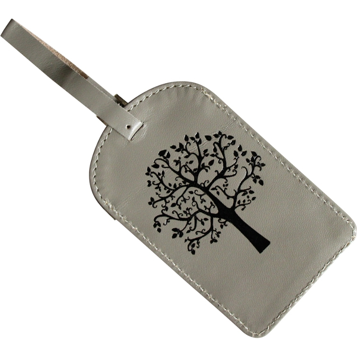 Leather Tag Gray