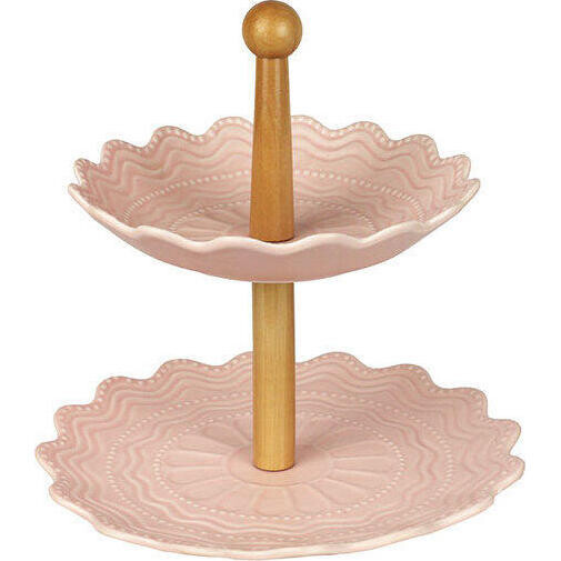 Two Teir Tray Pastel Pink