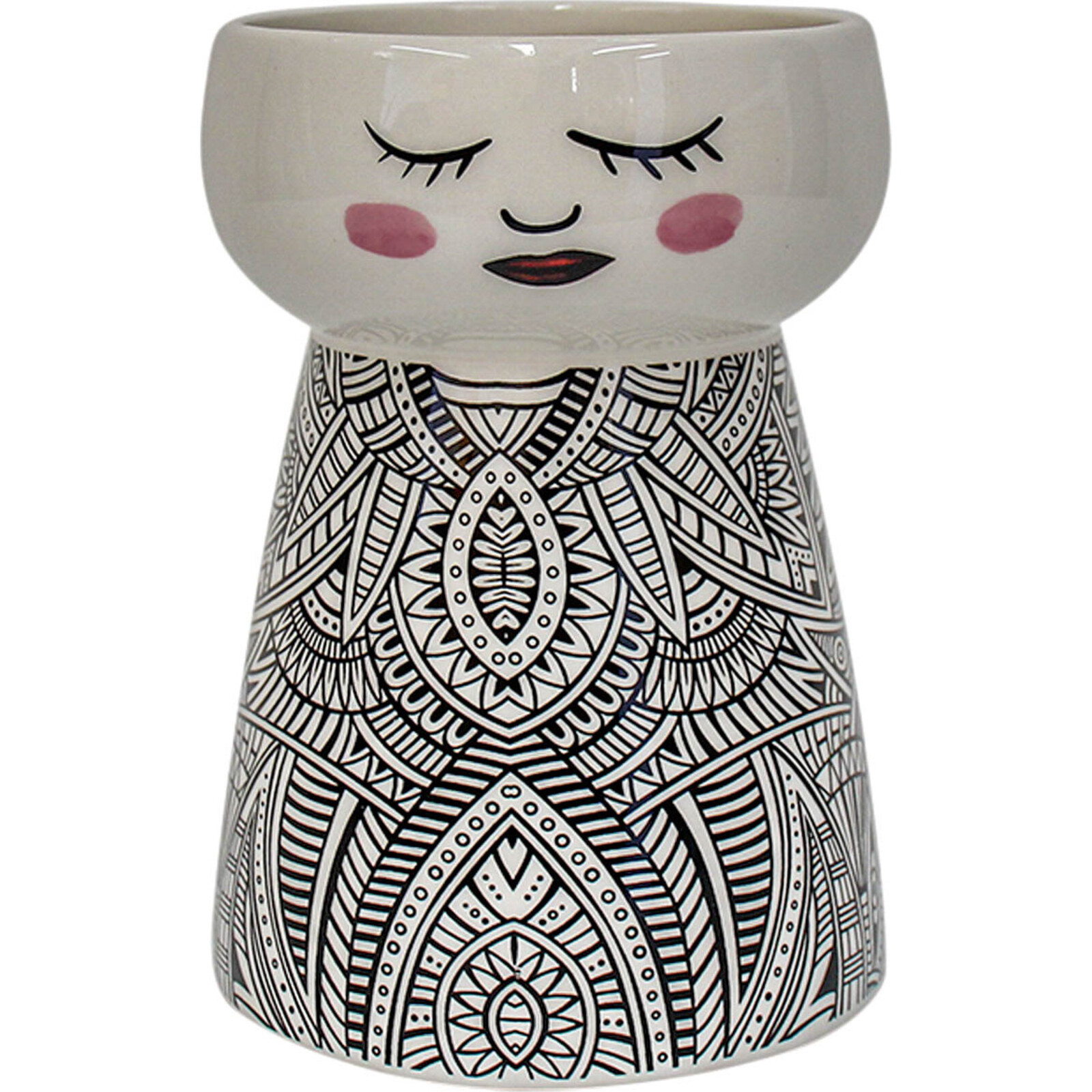Ceramic Doll Vase Africana