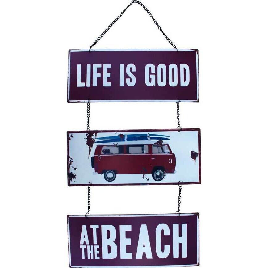 Sign Red Combi Beach