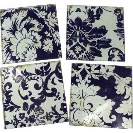 Glass Coasters BW Baroque