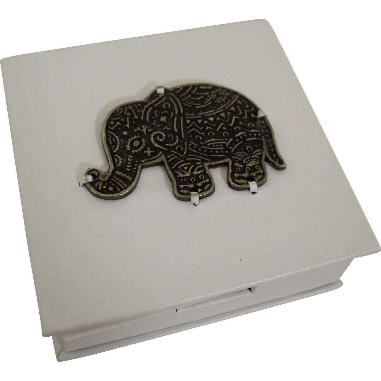 Leather Memo Box Elephant