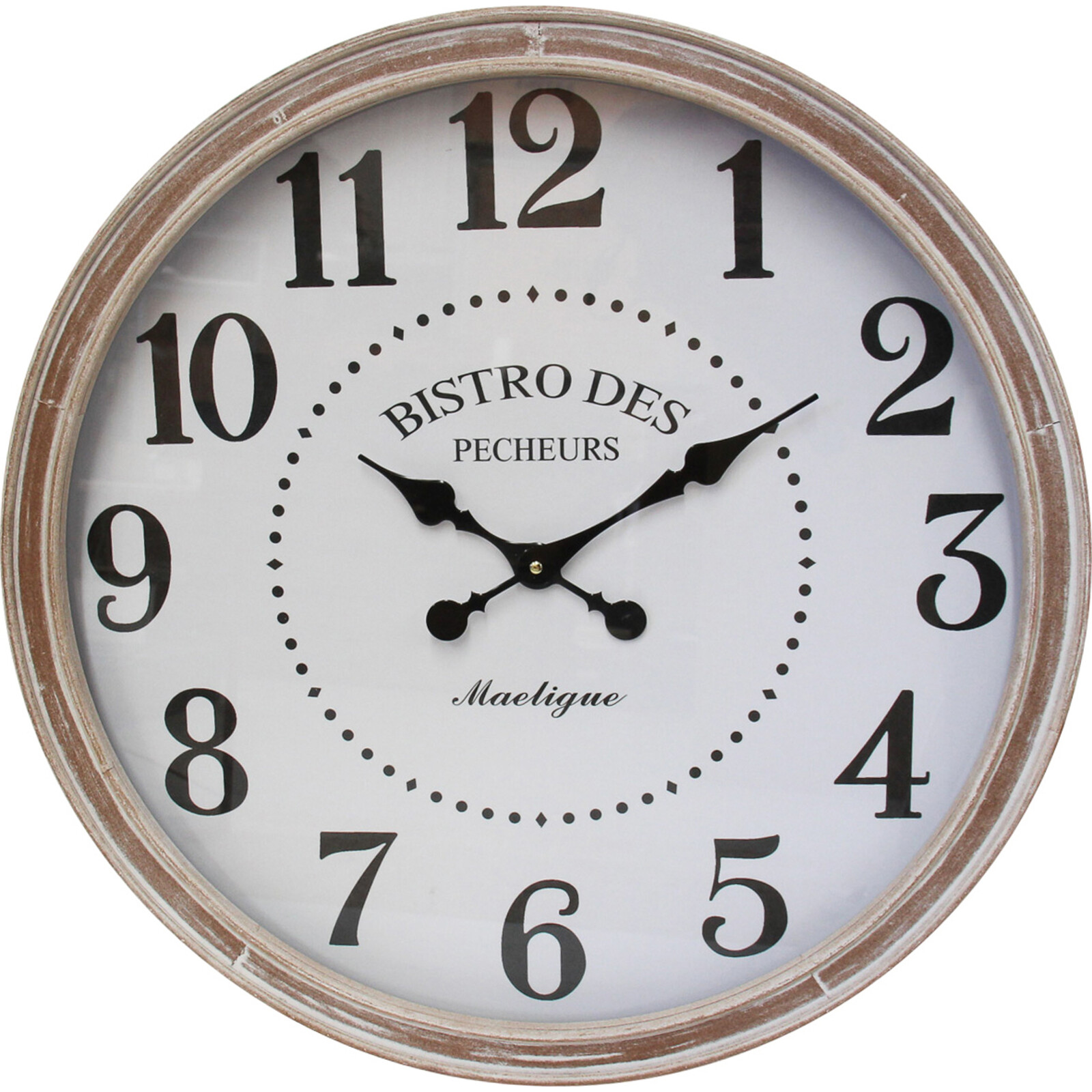 Clock Bistro Framed 60cm White