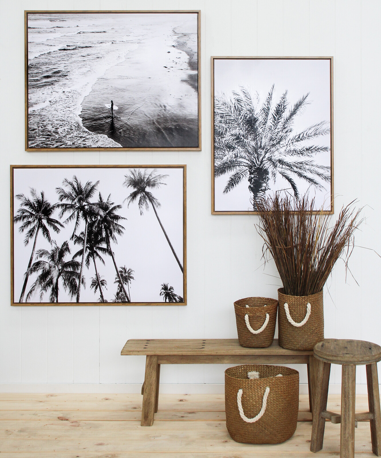 Framed Canvas Palm View