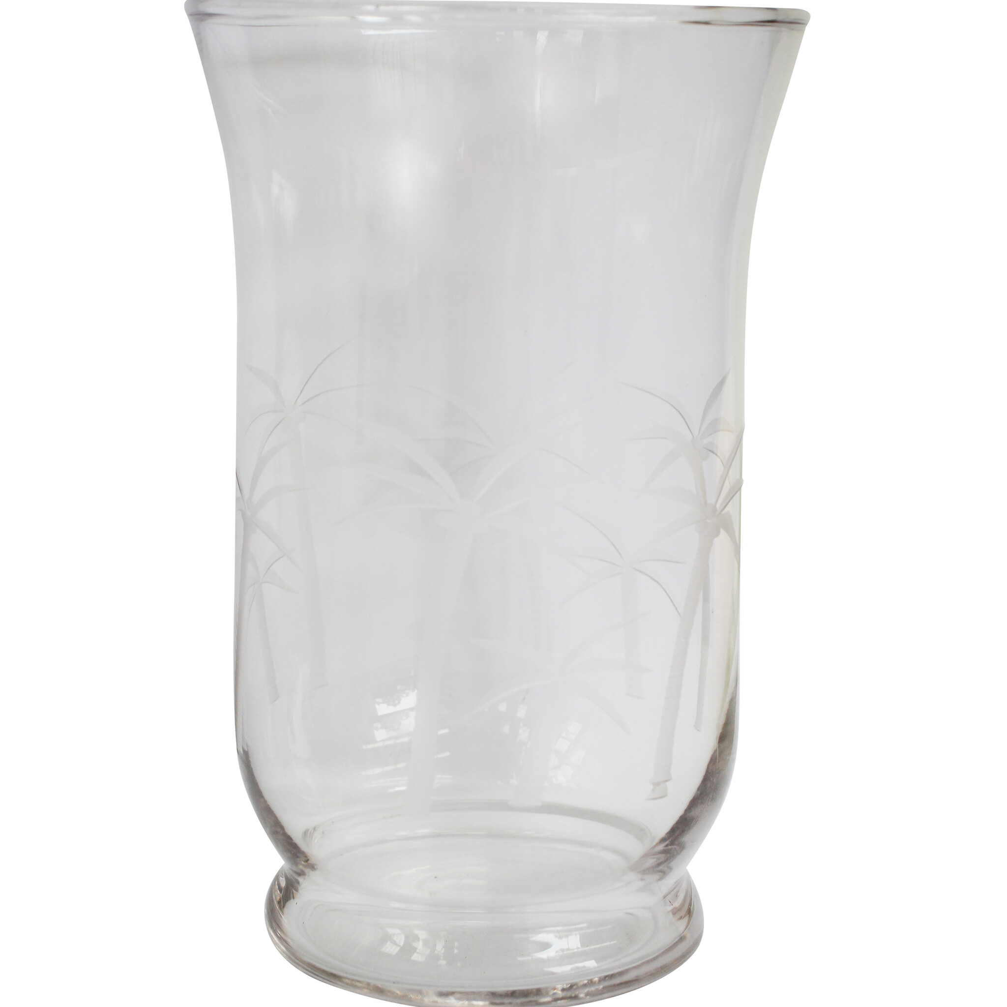 Glass Candle Holder Palm 