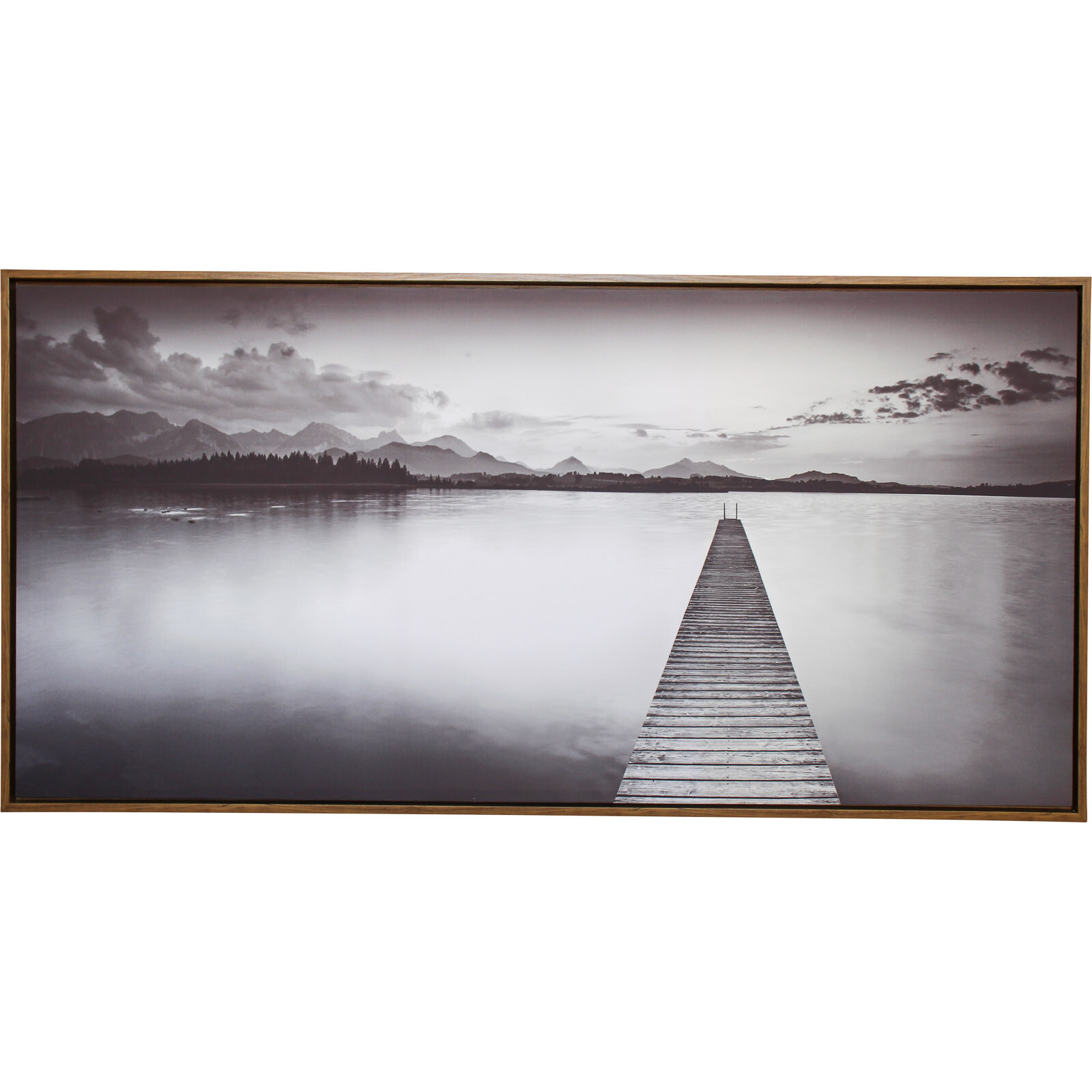 Framed Canvas Jetty Lake