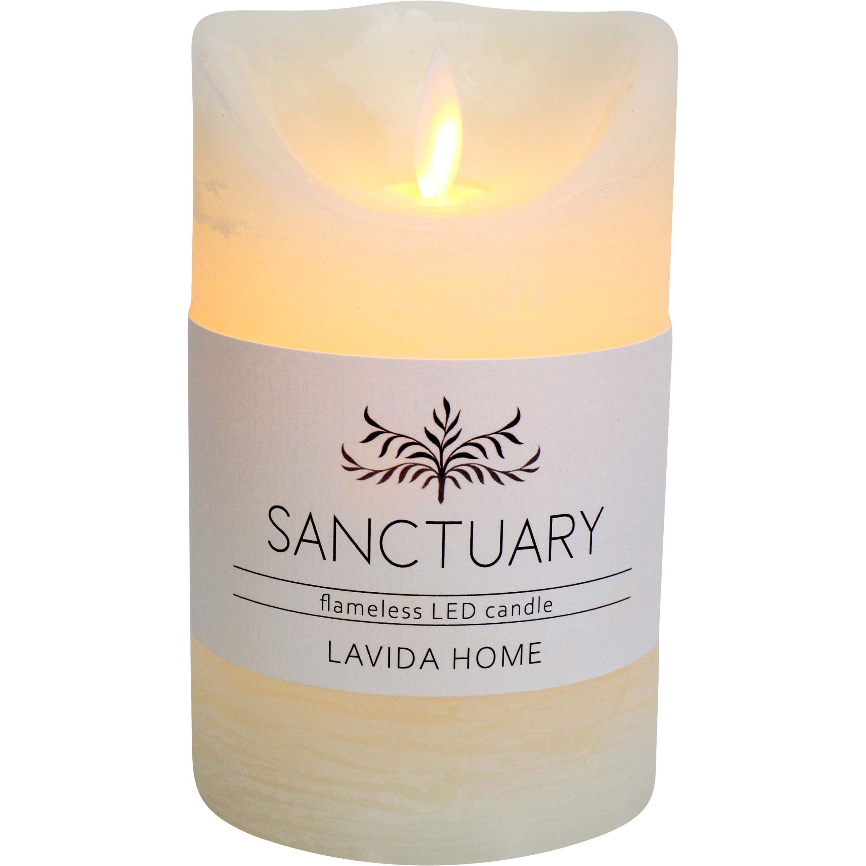 Flameless Candle Lrg Ivory