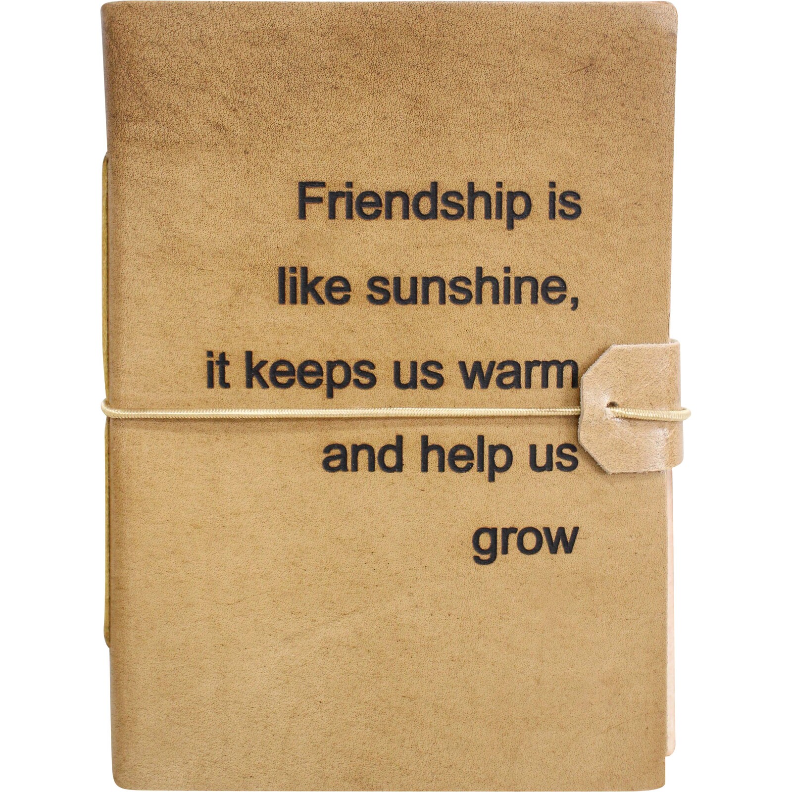 Leather N/Book Friendship Flowers
