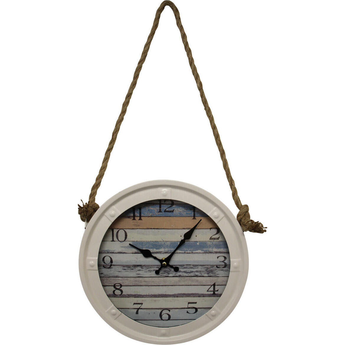 Clock Boat Shack Metal Hanging