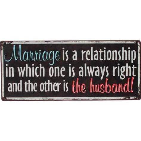 Tin Sign Marriage