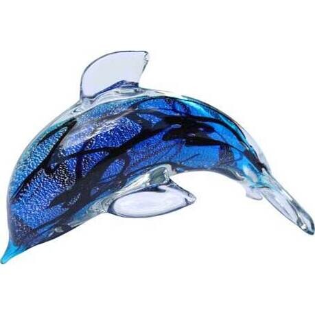 Glass Dolphin Black Line