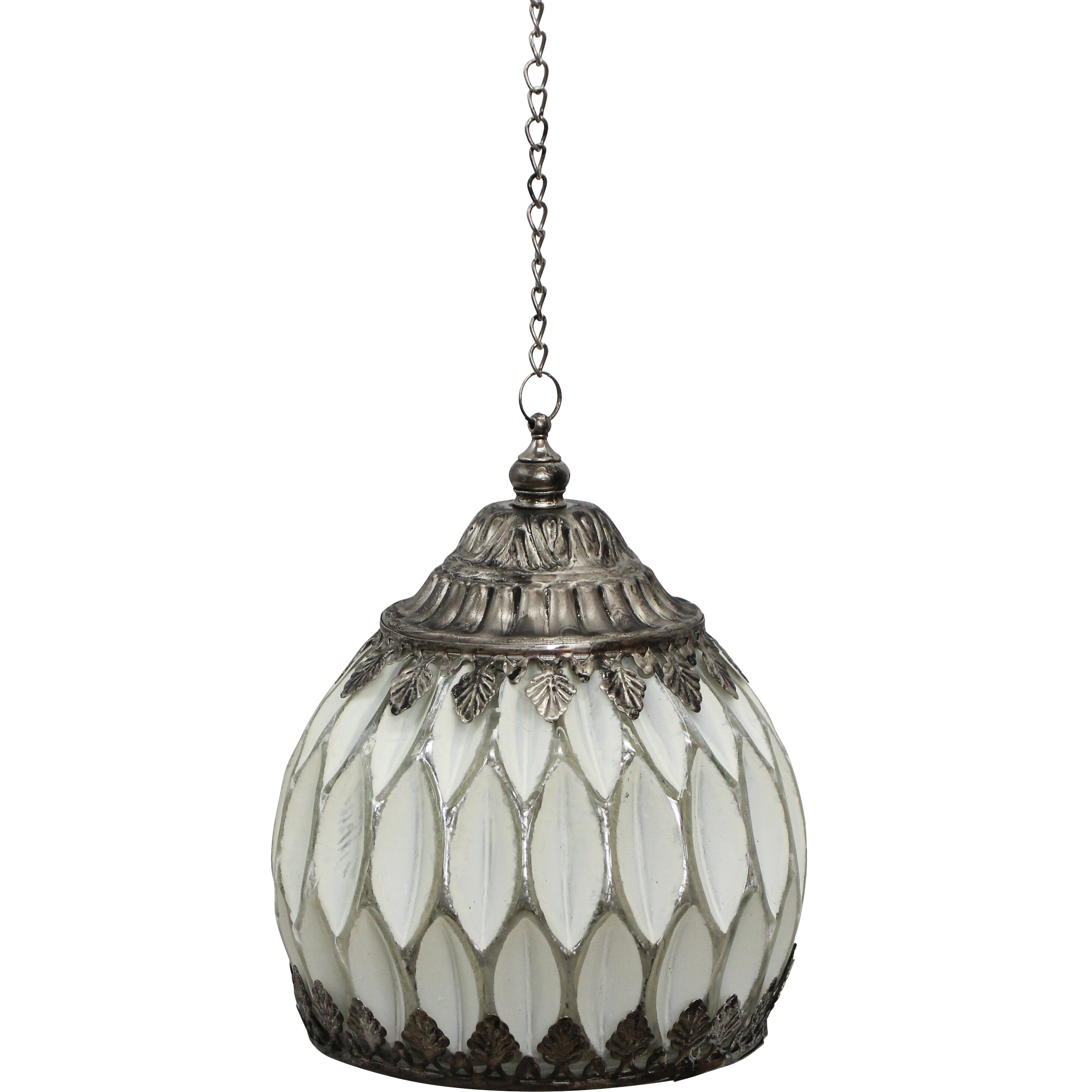 Lantern LED Bauble White