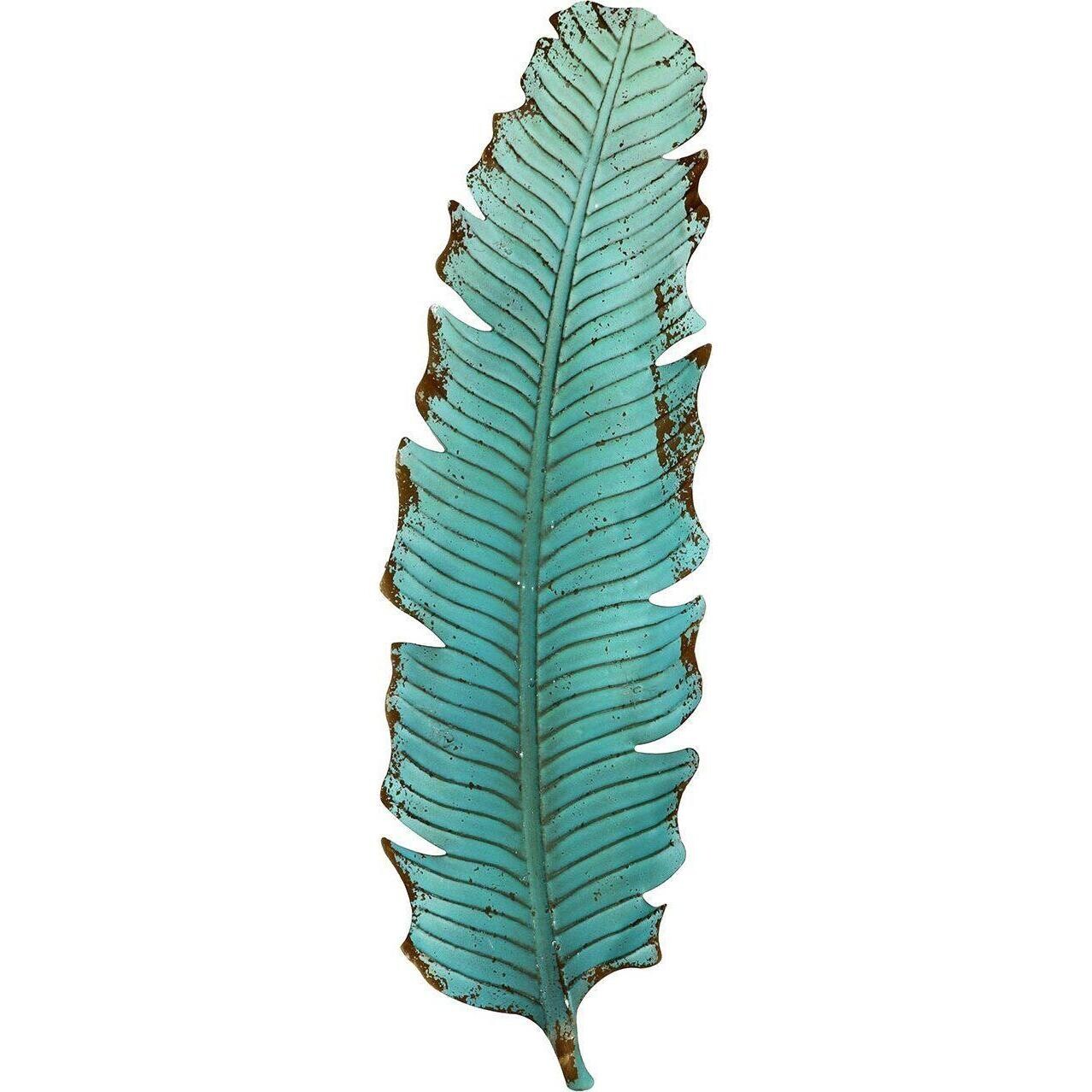 Wall Decor Feather Teal Large 