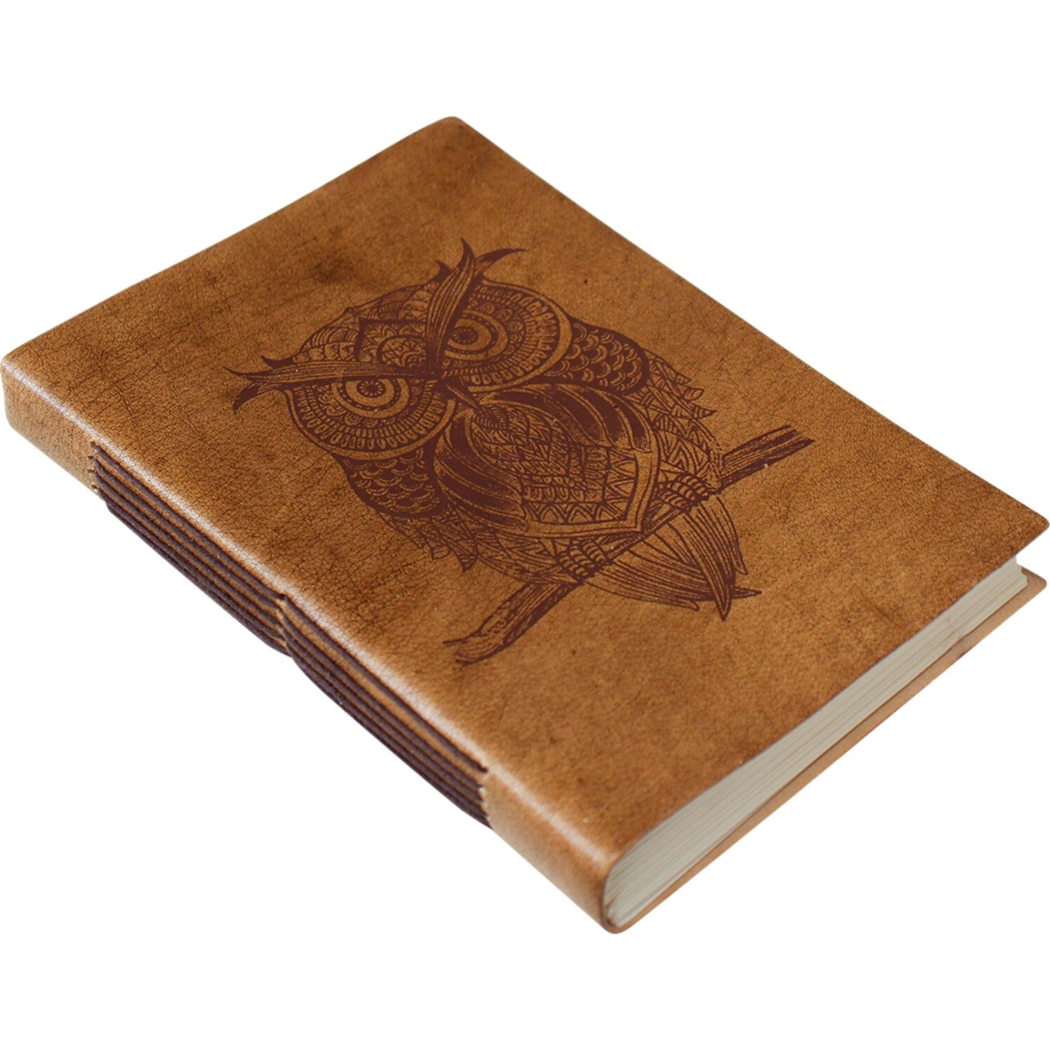 Leather Notebook Owl