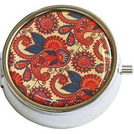 Pill Box Bright Paisley