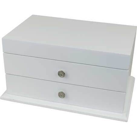 Mirrored Jewellery Box White