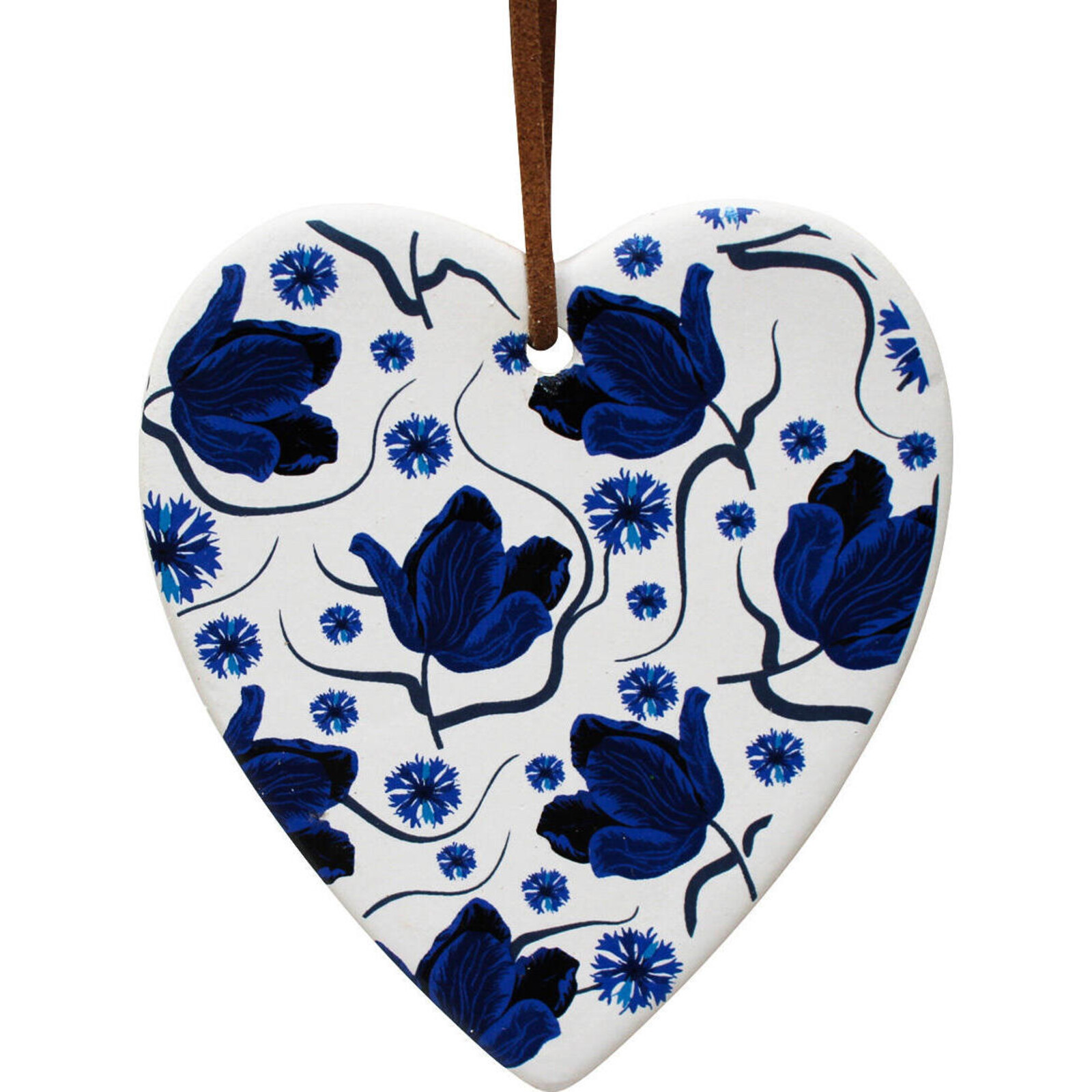 Hanging Heart Pattern Navy Floral