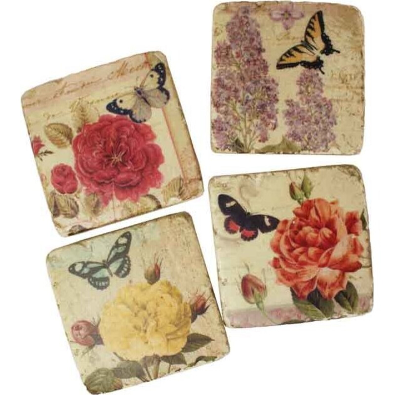 Coasters - Butterfly Floral