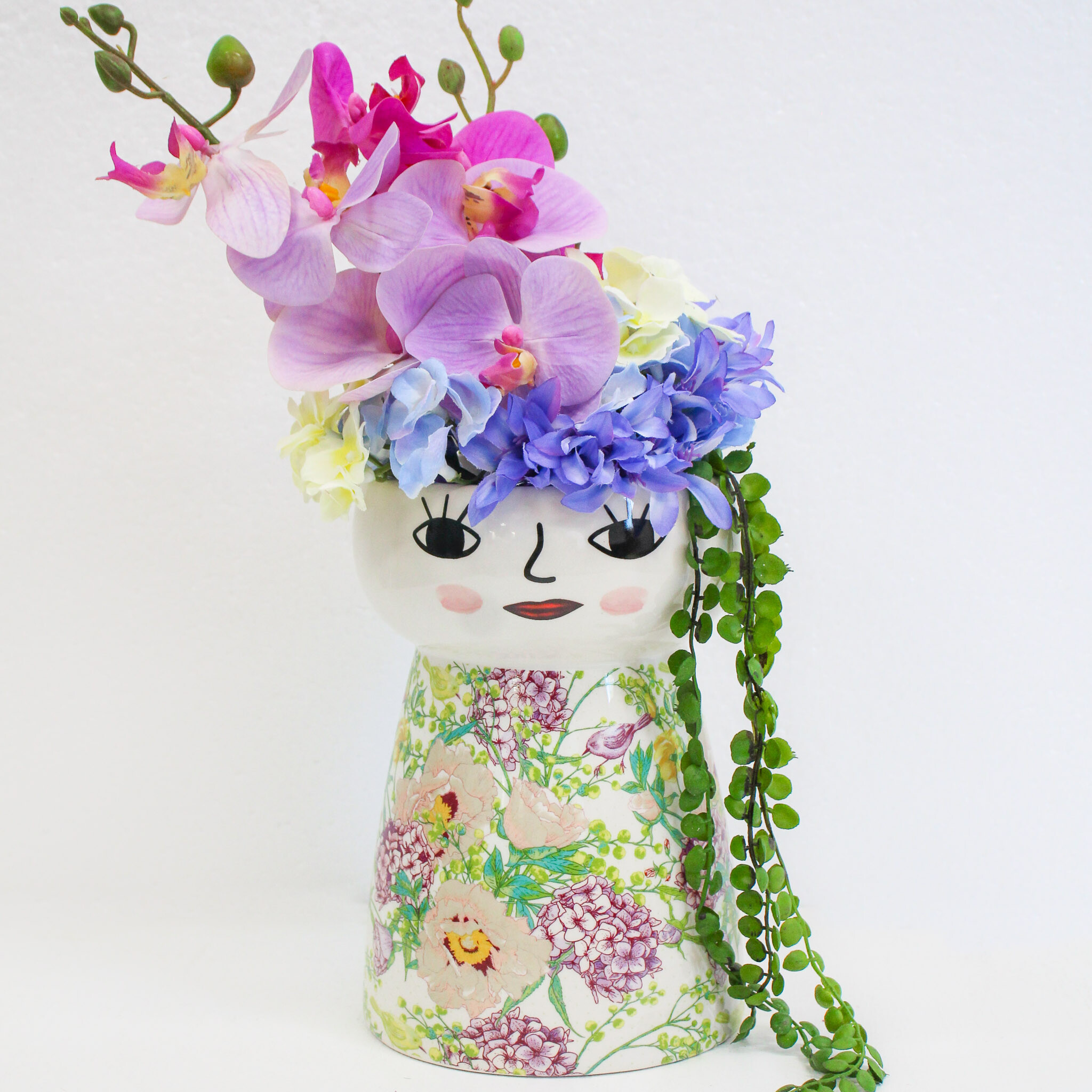 Doll Vase Spring Floral Lrg