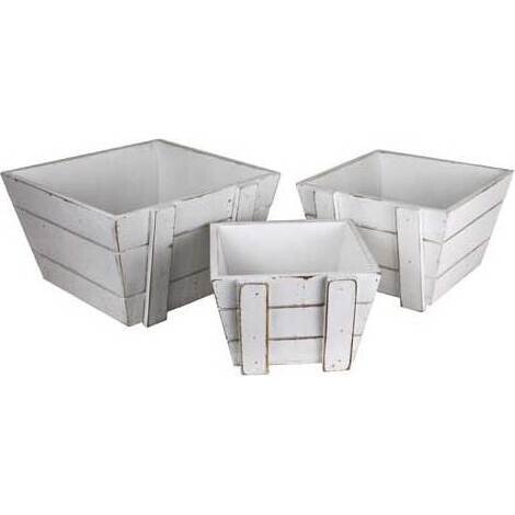 Crates Bianco Sq S/3