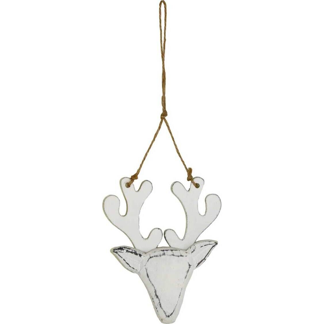  Deer Head Hanger Whitewash