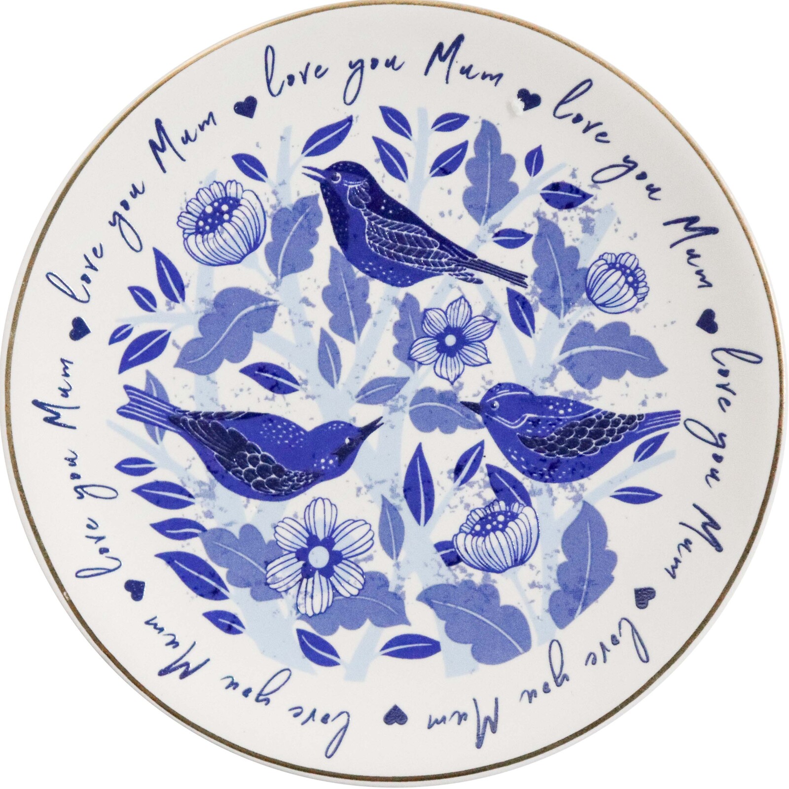 Gift Dish Love Mum Blue Birds