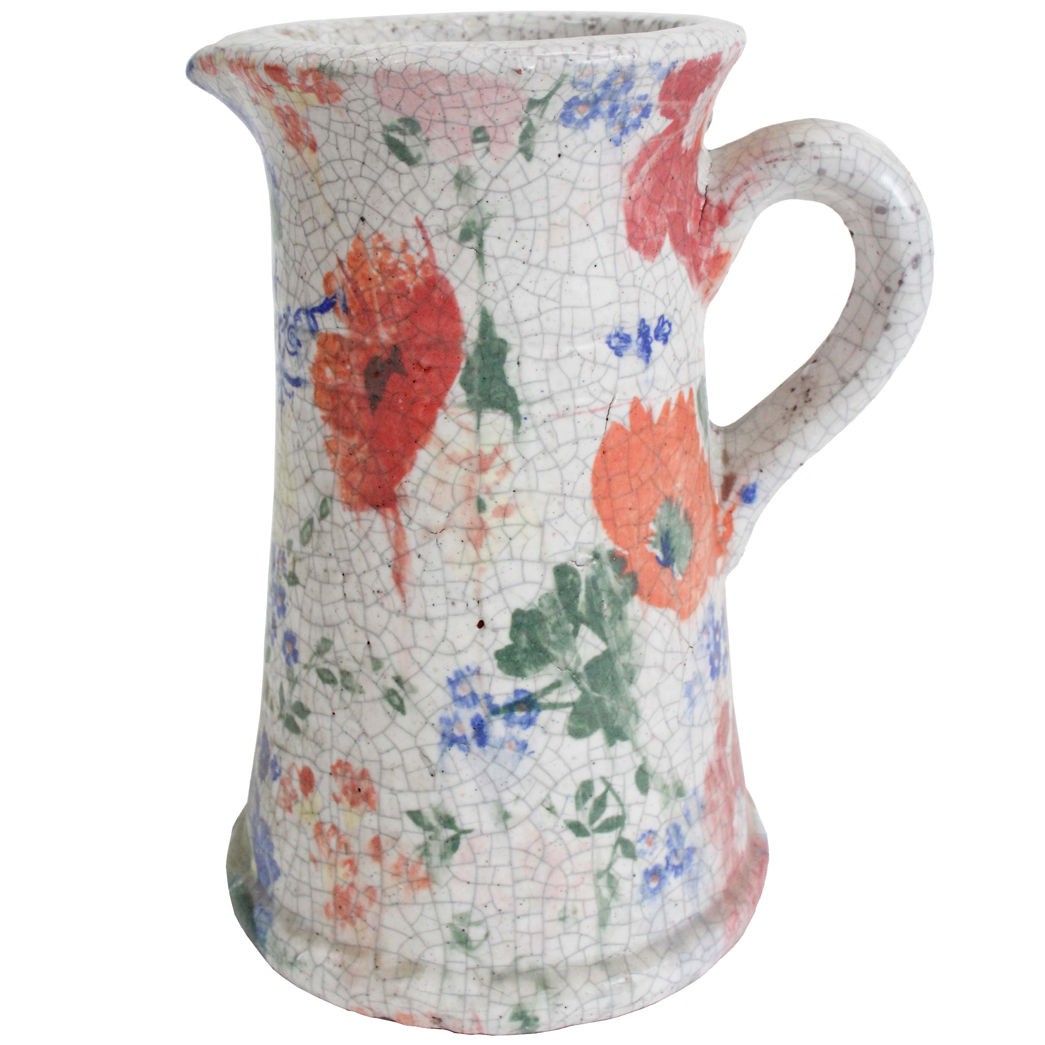 Jug Curve Antique Floral