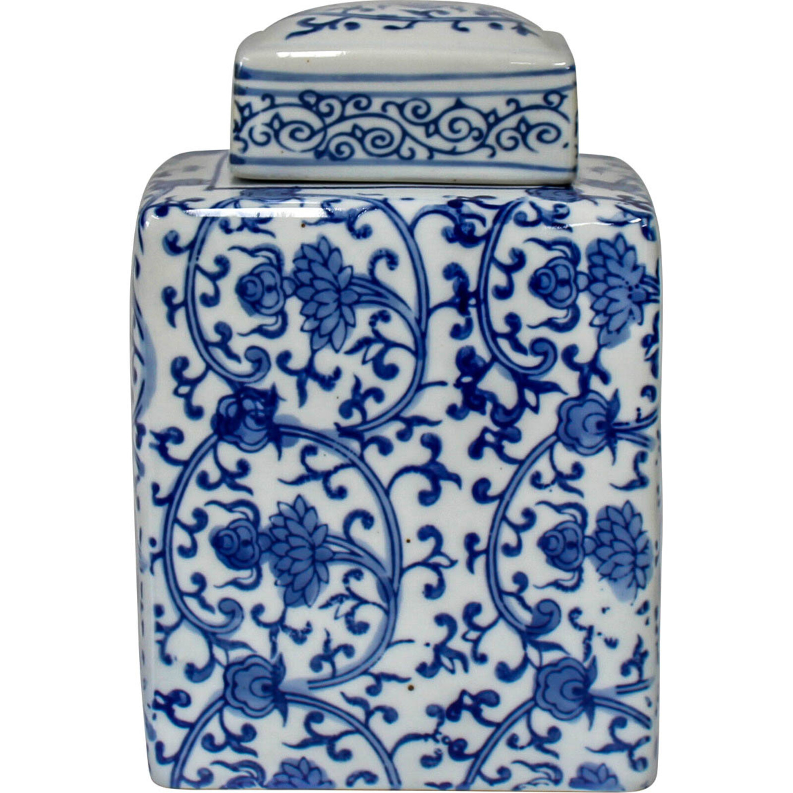 jar Blue and White Square