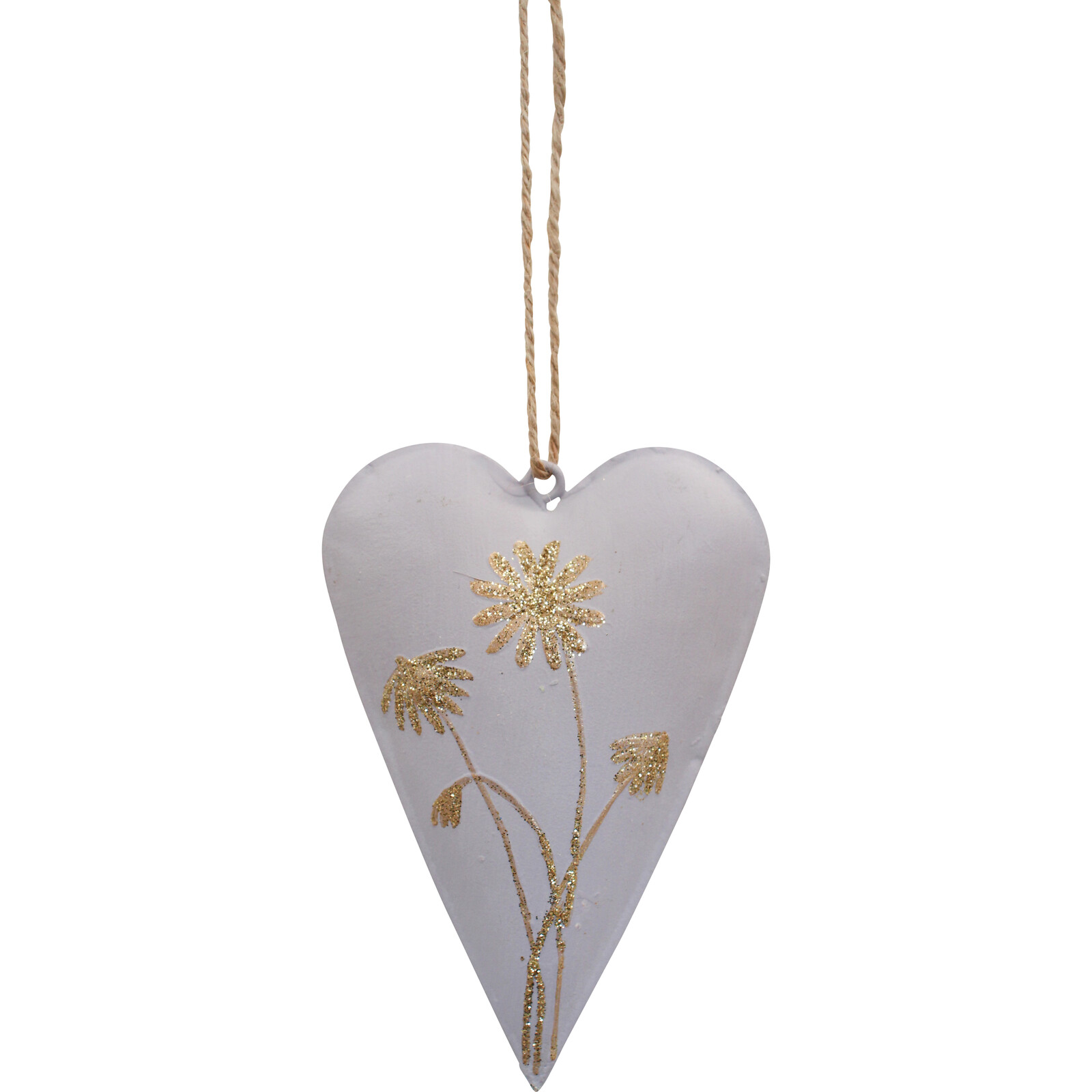 Hang Heart Botanical Lilac/ Gold