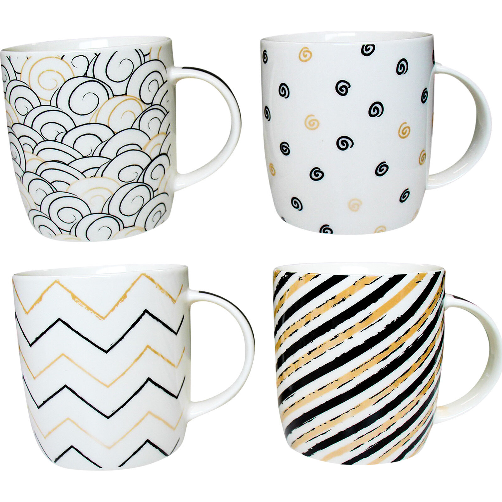 Mugs Black/Gold Asstd