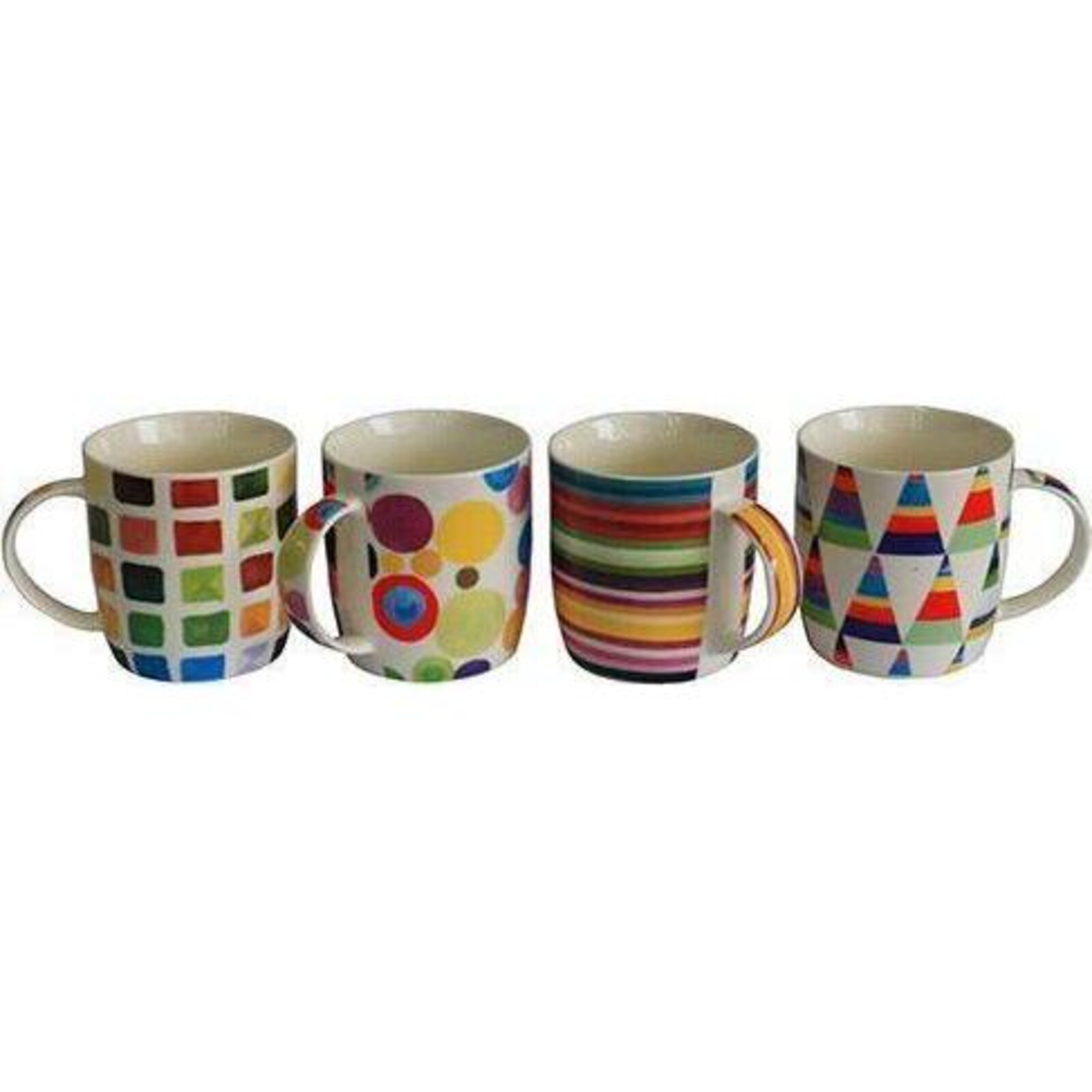 Coffee mugs Painted Colour 4 Asst