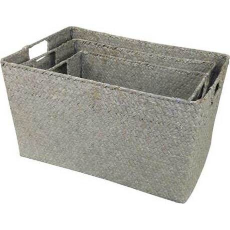 Woven Basket Angulo W/wash S/3