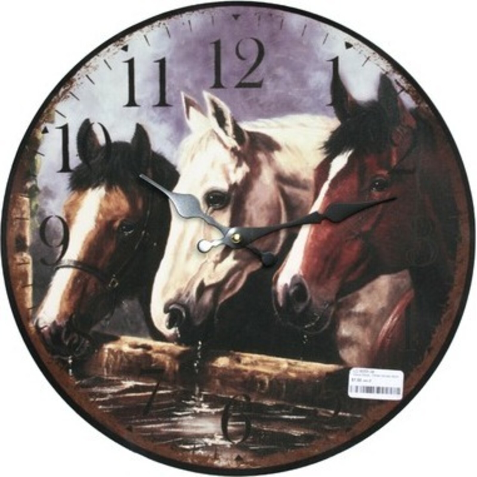 Three Horses Clock