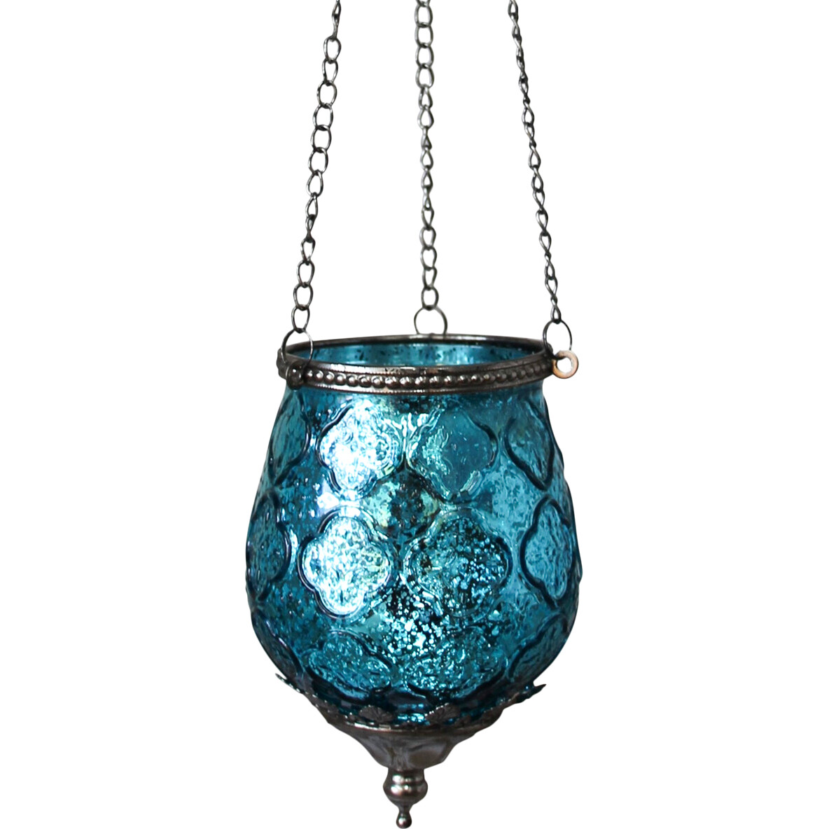 Hanging Votive Foil Azure Sml