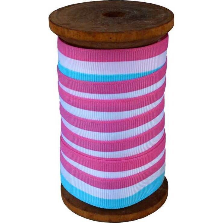 Ribbon  Pink/White/Blue